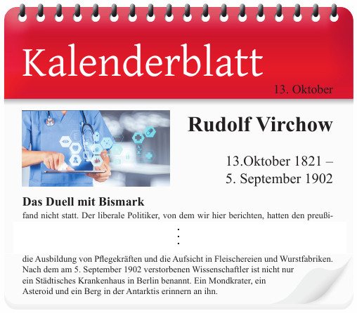 Kalenderblatt Virchow